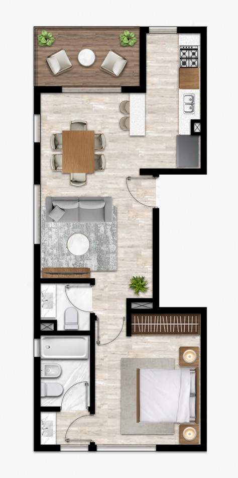 Departamento de 1 dormitorio en Edificio Sofia VI, Suipacha y 4 de Enero, Ciudad de Santa Fe