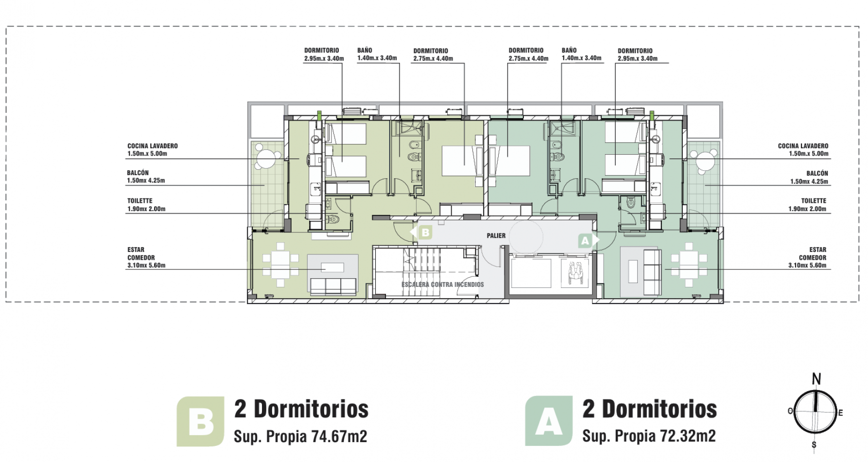 Departamentos de 1 y 2 dormitorios en venta, edificio Sauce 46 en el barrio Constituyentes, Santa Fe